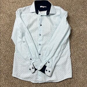 Isaac Mizrahi Navy and Light Blue Shirt